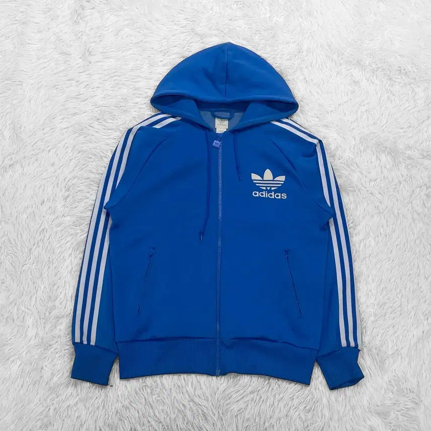 [BUNJANG] Adidas Hoodflock Hooded Track Jersey Blue / 아디다스 후드플락 후드 트랙 져지 블루