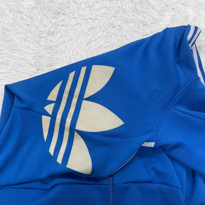 [BUNJANG] Adidas Hoodflock Hooded Track Jersey Blue / 아디다스 후드플락 후드 트랙 져지 블루