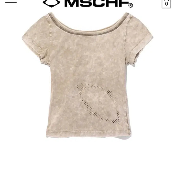 [BUNJANG] Mischief Bleached Short Sleeve T-Shirt Beige M / 미스치프 블리치드 반팔 베이지 M