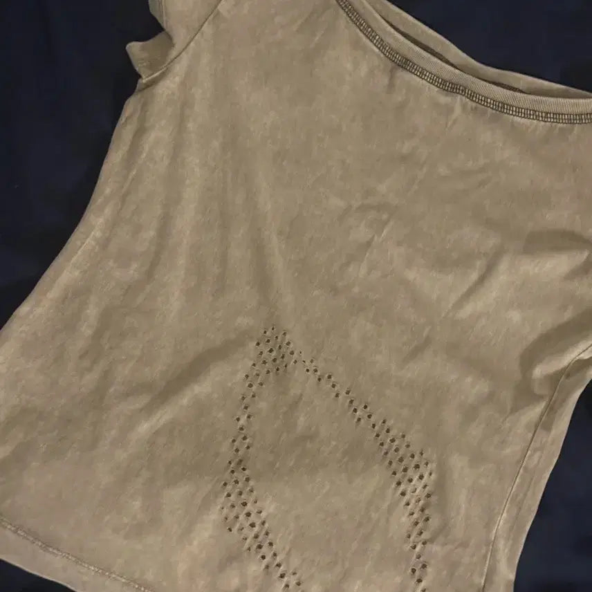 [BUNJANG] Mischief Bleached Short Sleeve T-Shirt Beige M / 미스치프 블리치드 반팔 베이지 M