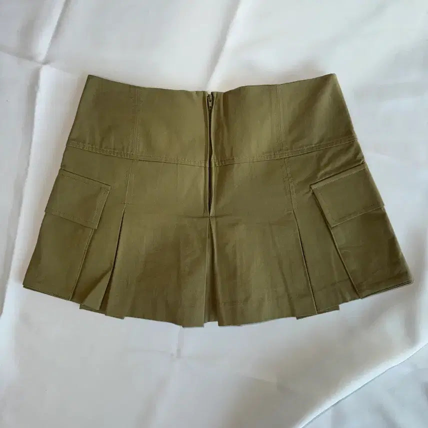 [BUNJANG] Zara Pleated Cargo Mini Skirt Shorts / 자라) 카고 플리츠 미니 스커트 반바지