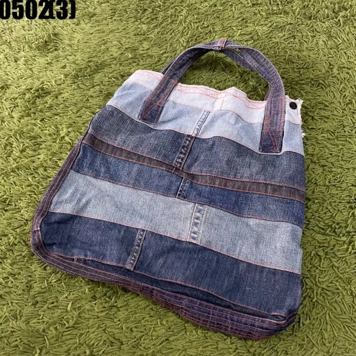 [BUNJANG] Denim Patchwork Tote Bag / 데님 패치워크 토트백 0502