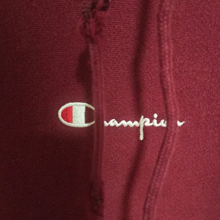 [BUNJANG] Champion Reverse Weave Big Logo Hoodie Burgundy Size 105 / 챔피온 리버스위브 소매 빅로고 후드티 105