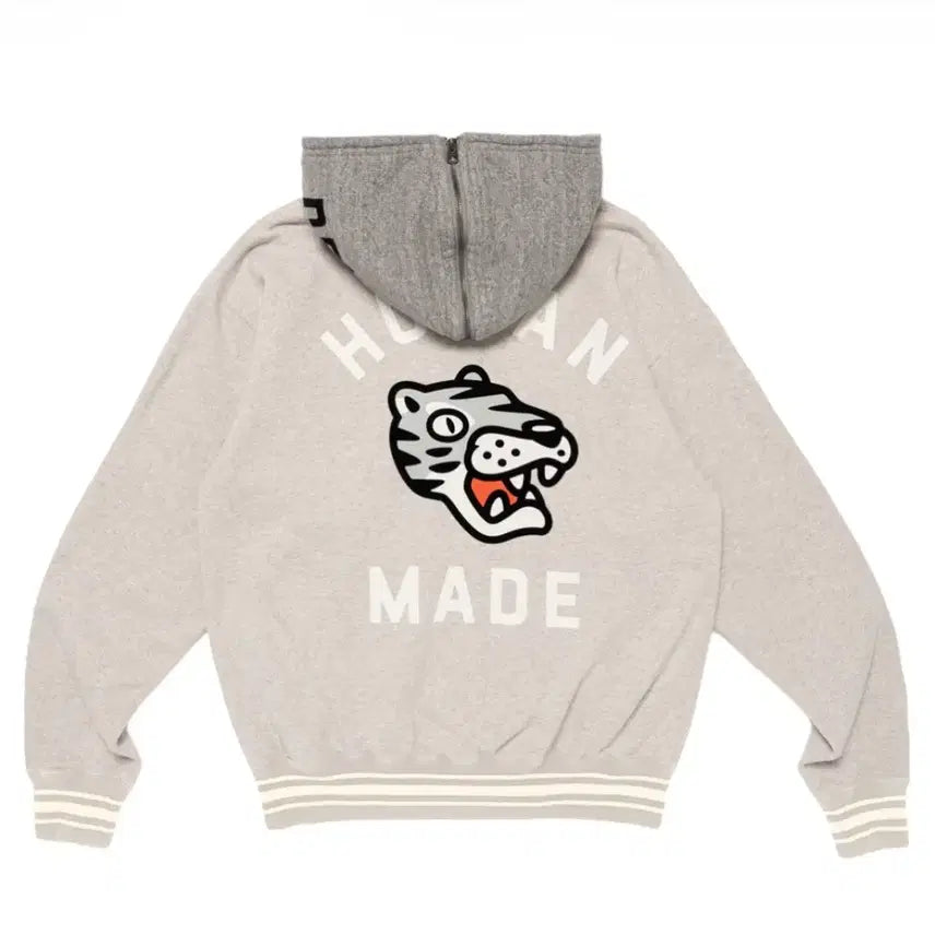 [BUNJANG] Human Made Grey Hooded Zip-Up / 휴먼메이드 후드집업 그레이