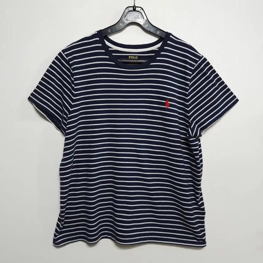 [BUNJANG] Polo Ralph Lauren Striped Short Sleeve T-Shirt Navy / 55~66 폴로 랄프로렌 스트라이프 반팔 티셔츠 네이비 (여성 추천)