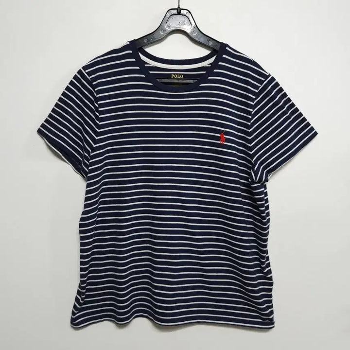 [BUNJANG] Polo Ralph Lauren Striped Short Sleeve T-Shirt Navy / 55~66 폴로 랄프로렌 스트라이프 반팔 티셔츠 네이비 (여성 추천)