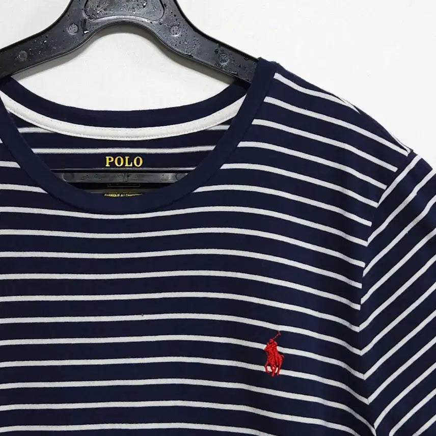 [BUNJANG] Polo Ralph Lauren Striped Short Sleeve T-Shirt Navy / 55~66 폴로 랄프로렌 스트라이프 반팔 티셔츠 네이비 (여성 추천)