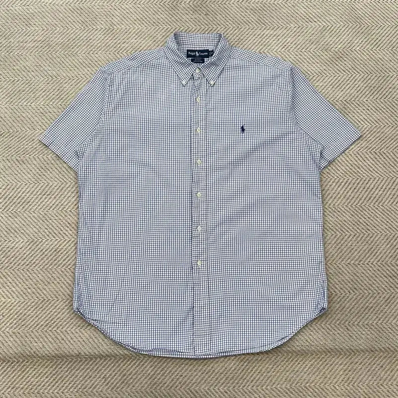 [BUNJANG] Polo Ralph Lauren Check Half Shirt / 폴로랄프로렌 체크 하프 셔츠 r3656