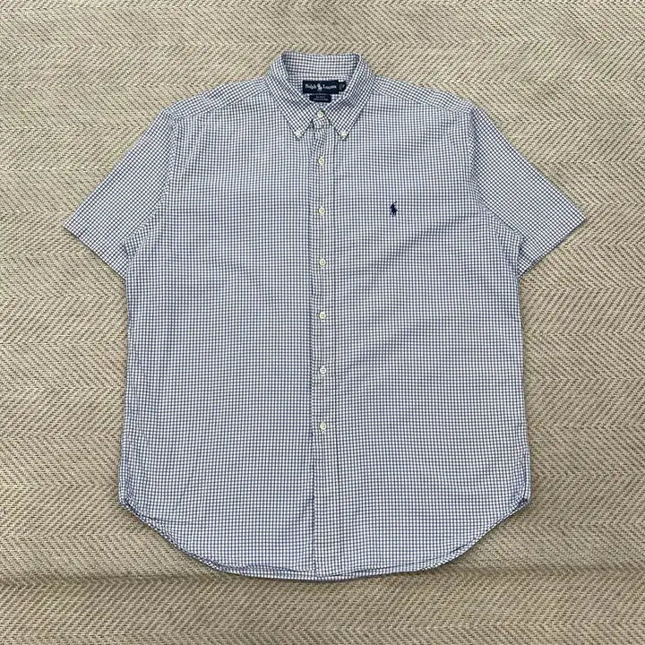 [BUNJANG] Polo Ralph Lauren Check Half Shirt / 폴로랄프로렌 체크 하프 셔츠 r3656