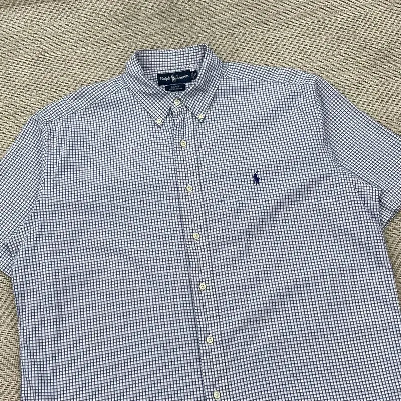 [BUNJANG] Polo Ralph Lauren Check Half Shirt / 폴로랄프로렌 체크 하프 셔츠 r3656