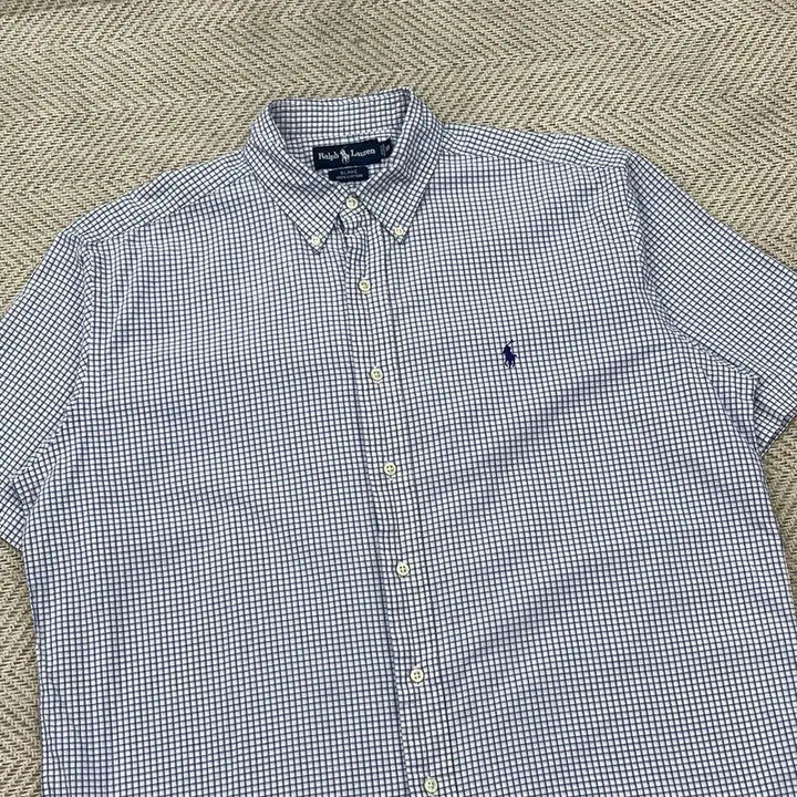 [BUNJANG] Polo Ralph Lauren Check Half Shirt / 폴로랄프로렌 체크 하프 셔츠 r3656
