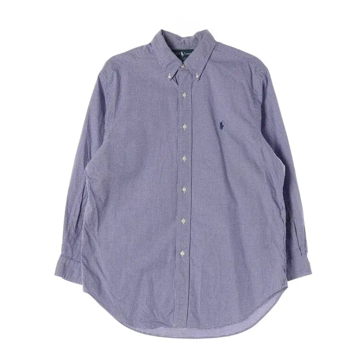 [BUNJANG] Polo Ralph Lauren Checkered Cotton Shirt Blue L / 폴로 랄프 로렌 체크 셔츠 블루 L