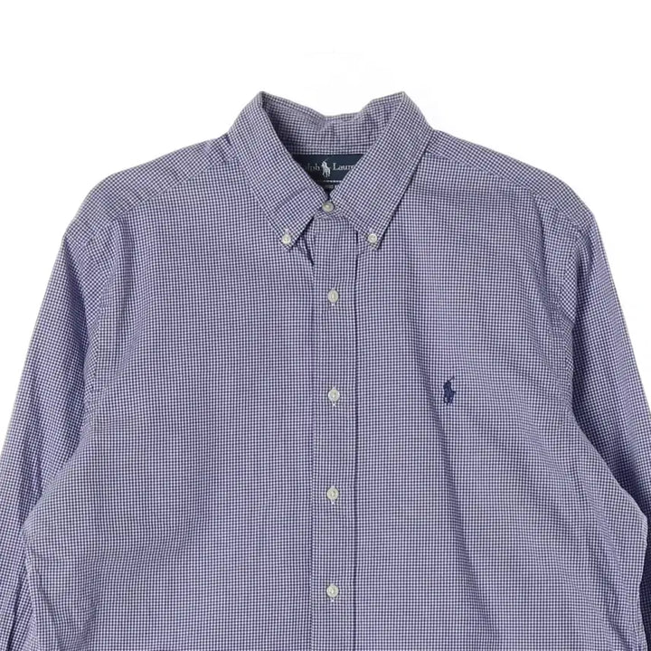 [BUNJANG] Polo Ralph Lauren Checkered Cotton Shirt Blue L / 폴로 랄프 로렌 체크 셔츠 블루 L