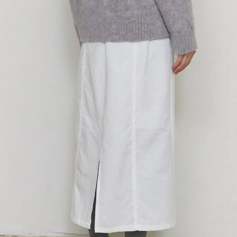 [BUNJANG] KINDER BABY Cozy Lace Point Long Skirt Off White / 카인더베이비 롱 스커트(cozy lace point long skirt)