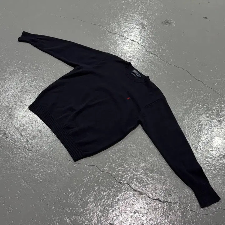 [BUNJANG] Polo Ralph Lauren 100% Lambswool Navy Knit XL / 폴로 랄프로렌(Polo Ralph Lauren) 램스울 네이비 니트