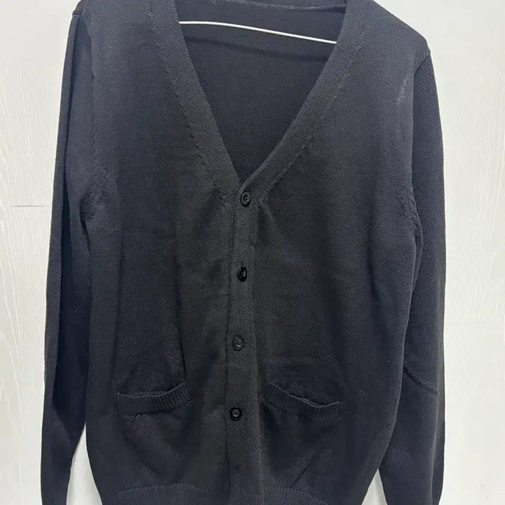 [BUNJANG] Schoollook V-Neck Black Knit Cardigan XL / 스쿨룩 브이넥 블랙 니트 가디건