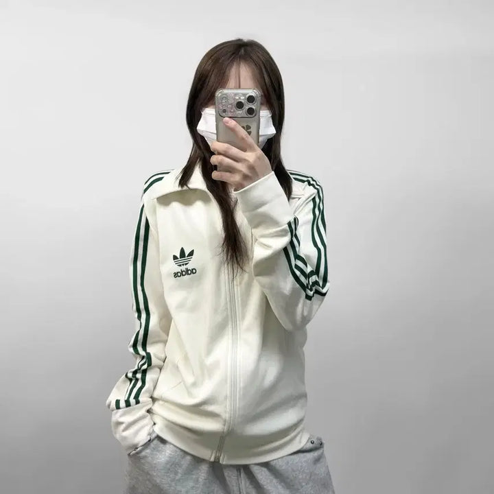 [BUNJANG] Adidas Europa Track Top Jersey White/Green / 아디다스 유로파 트랙탑 져지 흰초