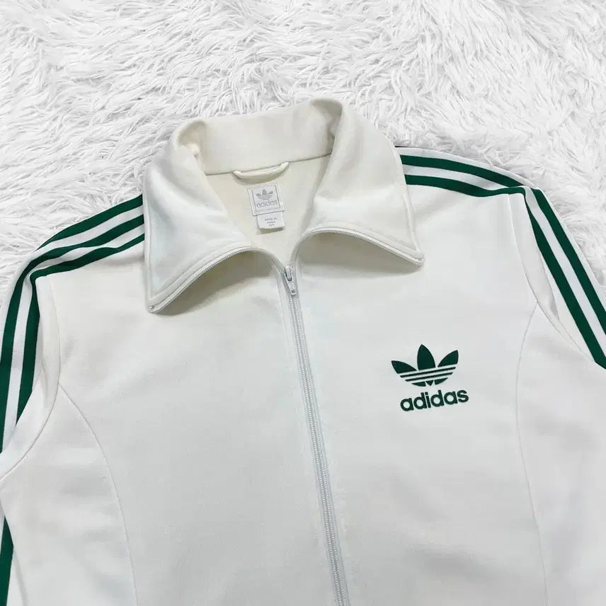 [BUNJANG] Adidas Europa Track Top Jersey White/Green / 아디다스 유로파 트랙탑 져지 흰초