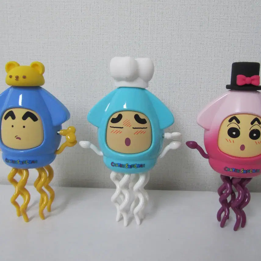 [BUNJANG] Crank Toy Dancing Squid Jjanggu Figure Set / 춤추는 오징어 태엽 짱구피규어 3종 판매합니다.