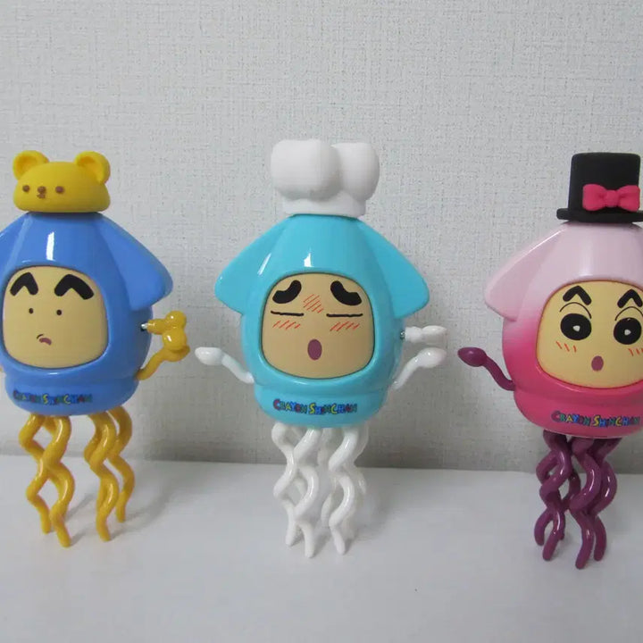 [BUNJANG] Crank Toy Dancing Squid Jjanggu Figure Set / 춤추는 오징어 태엽 짱구피규어 3종 판매합니다.