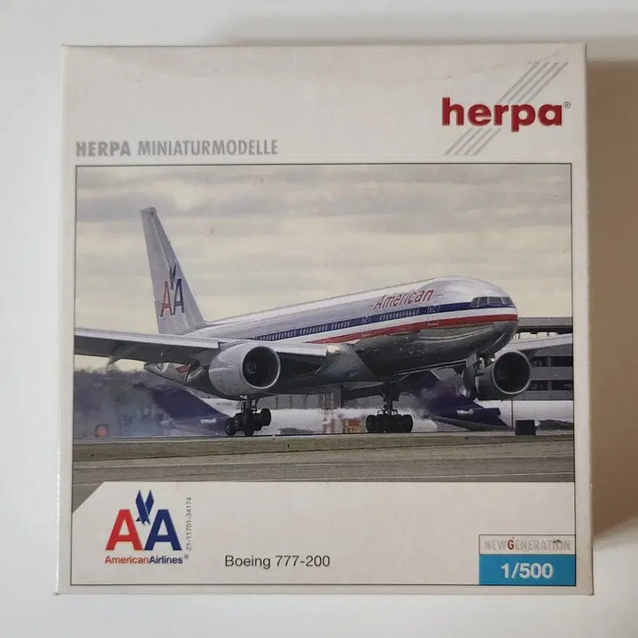 [BUNJANG] Herpa Wings American Airlines Boeing 777-200 1/500 Scale Model / Herpa 아메리칸항공 B777-200 항공기 모형
