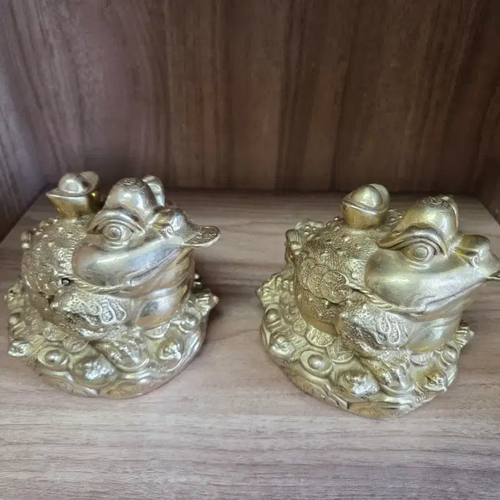 [BUNJANG] Brass Wealth Toad Pair / 복두꺼비 한쌍
