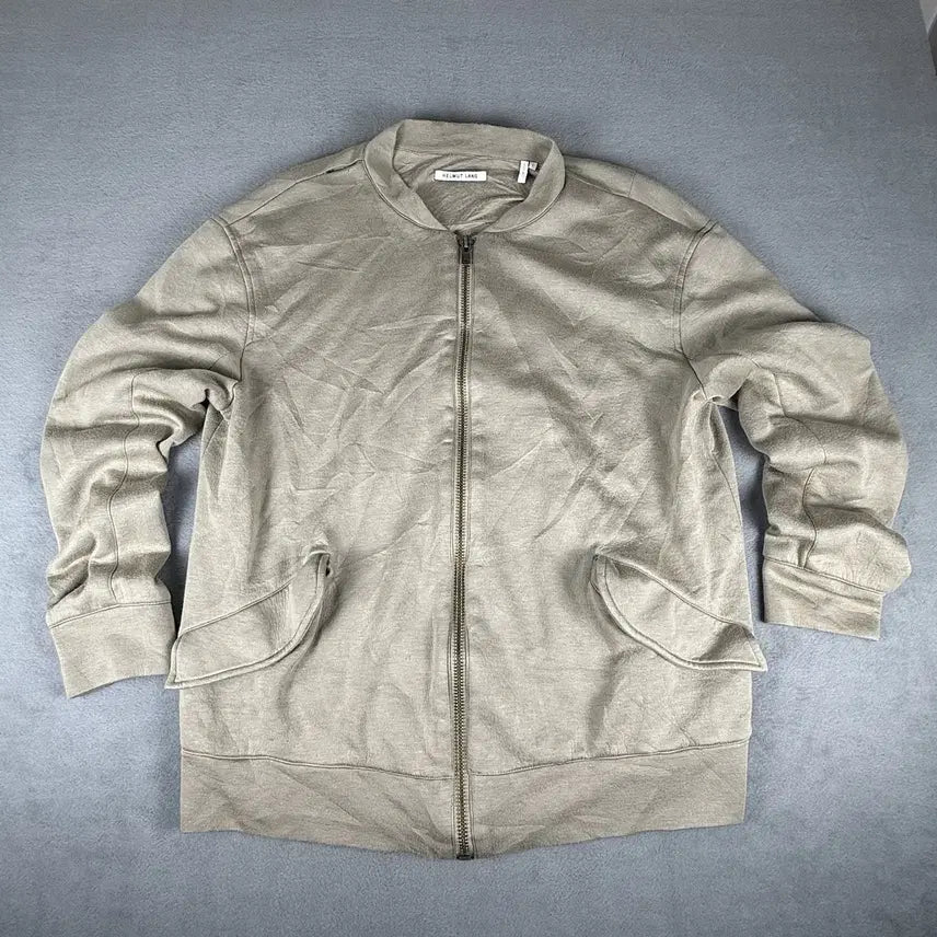 [BUNJANG] Helmut Lang Modal Zip-Up Bomber Jacket Beige / 헬무트 랭 모달 집업 봄버 자켓 베이지