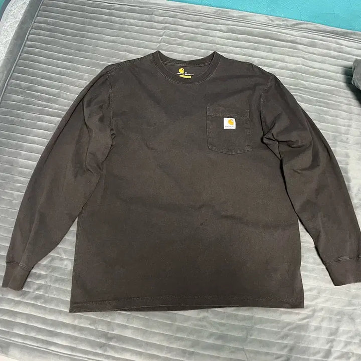 [BUNJANG] Carhartt K126 Pocket Long Sleeve Dark Brown / 칼하트 포켓 롱슬리브 k126 다크브라운