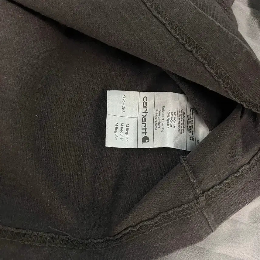 [BUNJANG] Carhartt K126 Pocket Long Sleeve Dark Brown / 칼하트 포켓 롱슬리브 k126 다크브라운
