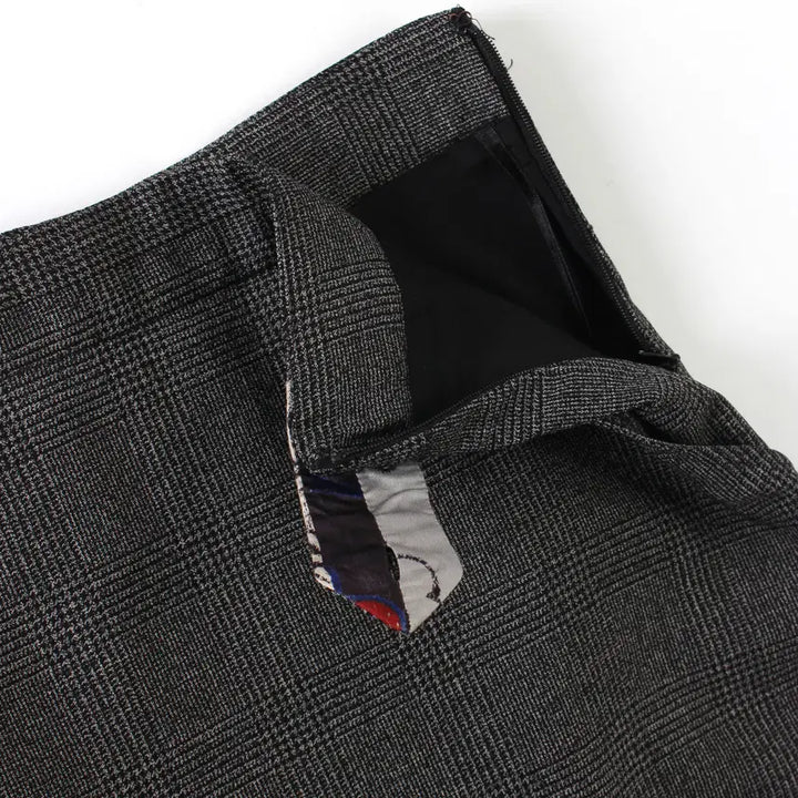 [BUNJANG] Paul Smith Black Label Classic Glen Check Wool Midi Skirt / 폴스미스 Pual Smith 블랙라벨 클래식 체크 미디 스커트