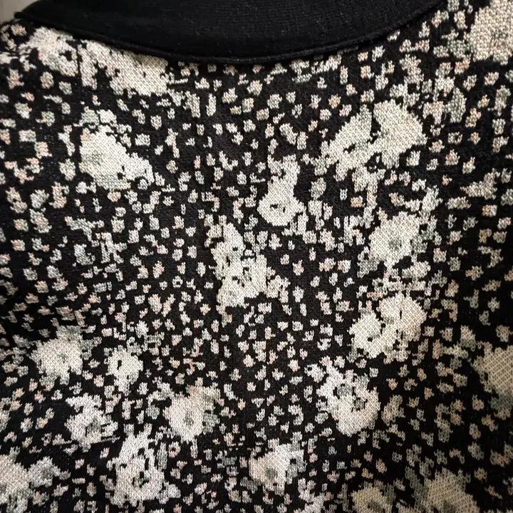 [BUNJANG] JSNY Floral Pattern Short Sleeve Knit Cardigan / JSNY 플로럴패턴 반팔 니트 가디건
