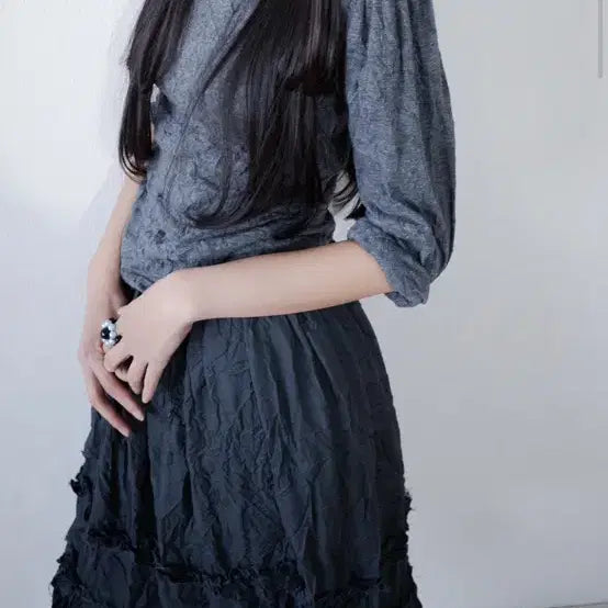[BUNJANG] Saenggin Studio Top T-Shirt Charcoal / 생긴스튜디오 탑 티셔츠
