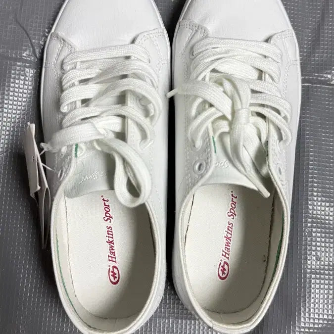[BUNJANG] Hawkins Sport White Leather Sneakers 240mm / Hawkins Sport 흰색 스니커즈 240mm 판매합니다.