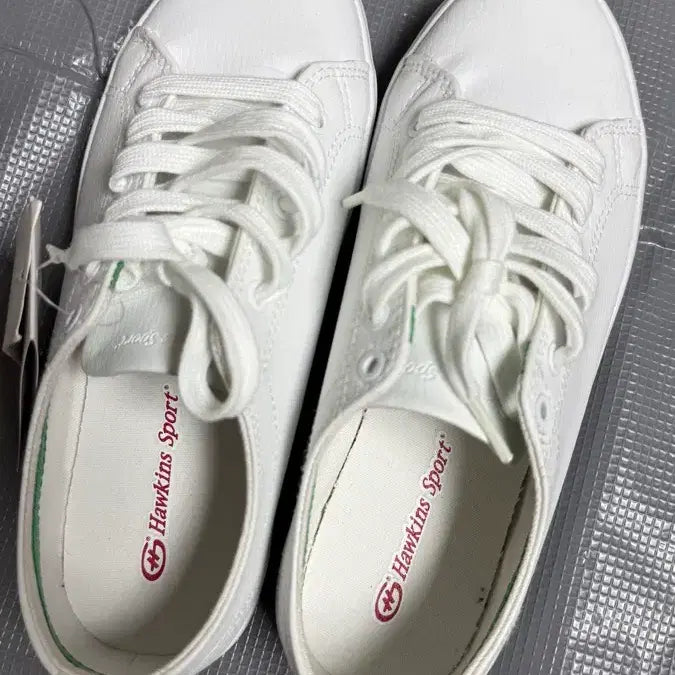[BUNJANG] Hawkins Sport White Leather Sneakers 240mm / Hawkins Sport 흰색 스니커즈 240mm 판매합니다.