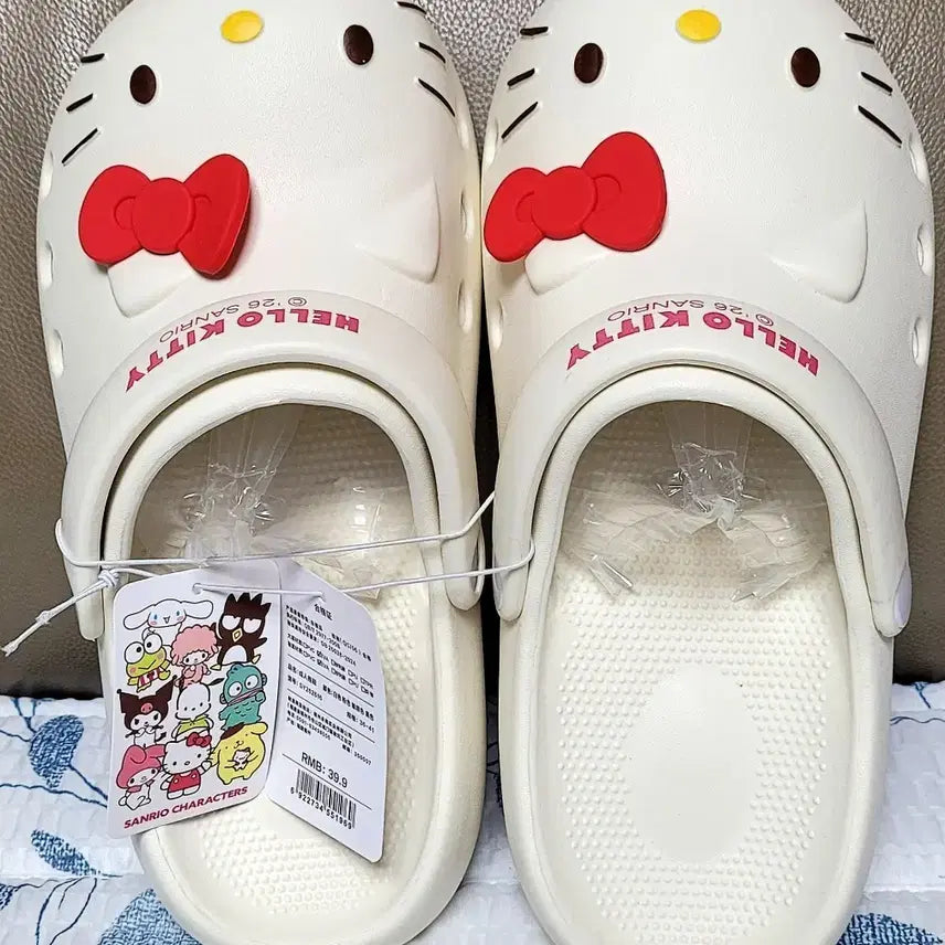 [BUNJANG] Sanrio Hello Kitty Crocs-Style Slippers White 250mm (New) / 산리오 정품 헬로키티 크록스st 슬리퍼 화이트 250mm(새상품)