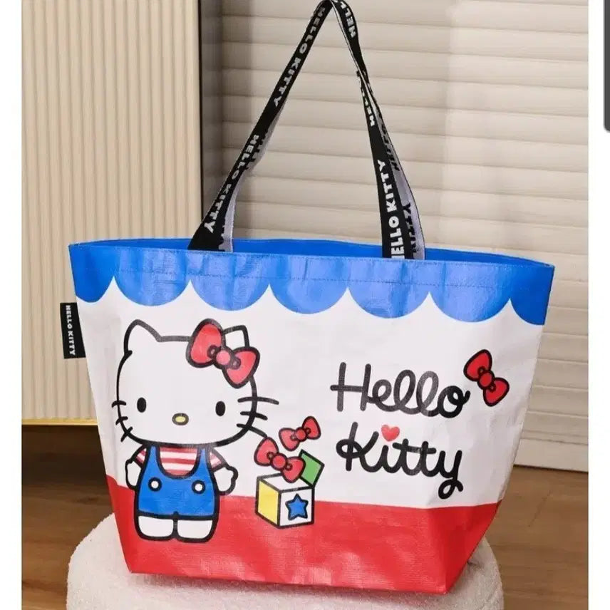 [BUNJANG] Hello Kitty Tarpaulin Shopping Bag / 헬로키티 타포린 쇼핑백