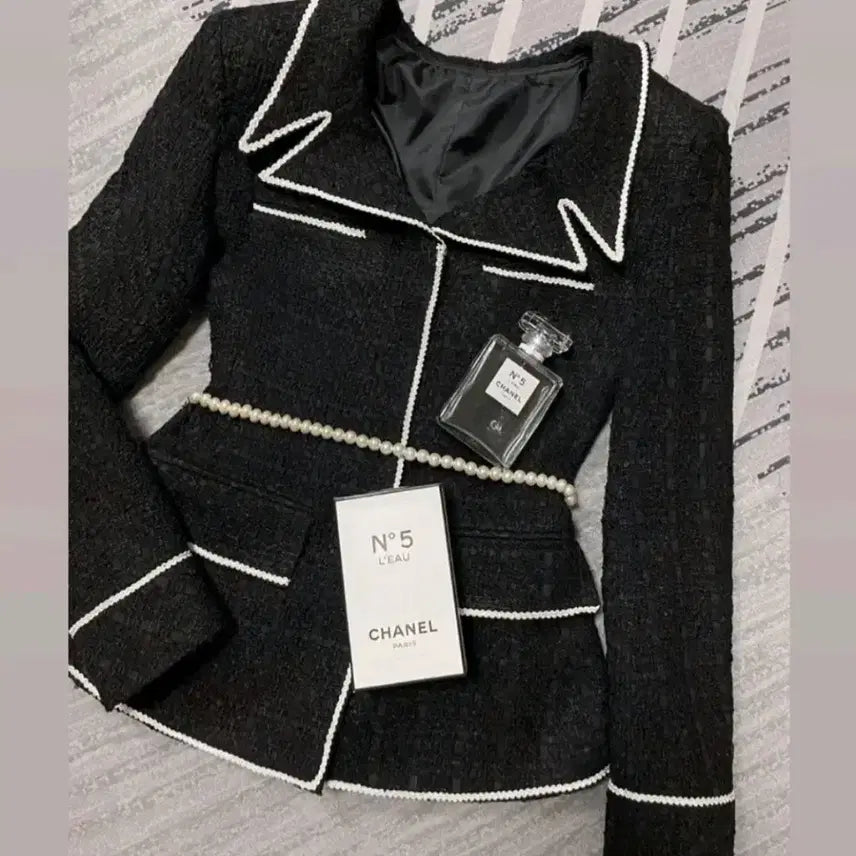 [BUNJANG] Bluning Tweed Setup Set (Jacket + Skirt) / 블루닝 트위드셋업 새상품