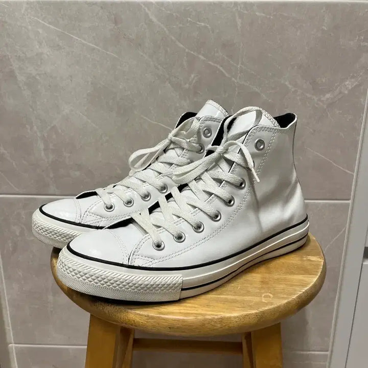 [BUNJANG] Converse Enamel White High Top Sneakers (270) / (땡처리)컨버스 에나멜 화이트 하이탑(270)