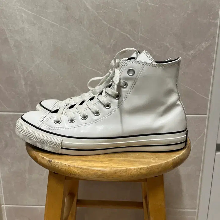 [BUNJANG] Converse Enamel White High Top Sneakers (270) / (땡처리)컨버스 에나멜 화이트 하이탑(270)