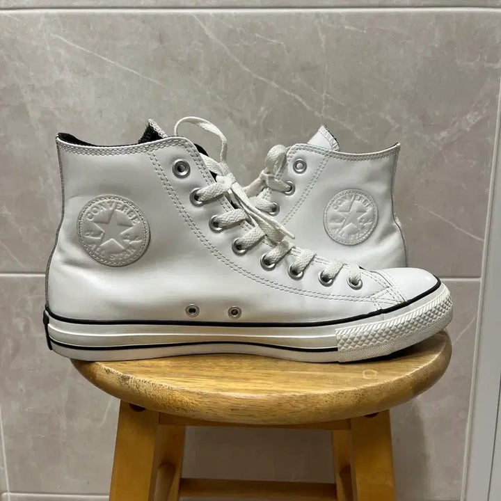 [BUNJANG] Converse Enamel White High Top Sneakers (270) / (땡처리)컨버스 에나멜 화이트 하이탑(270)