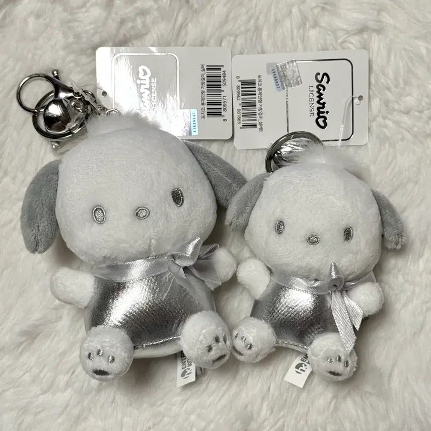 [BUNJANG] Sanrio Pochacco Silver Doll Keychain Bundle Set / 산리오 실버 포차코 인형 키링