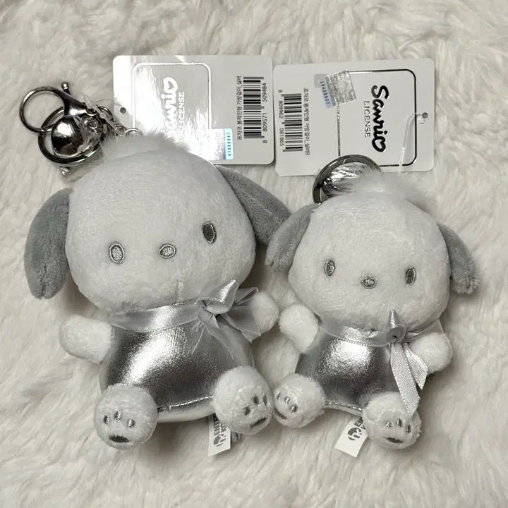 [BUNJANG] Sanrio Pochacco Silver Doll Keychain Bundle Set / 산리오 실버 포차코 인형 키링