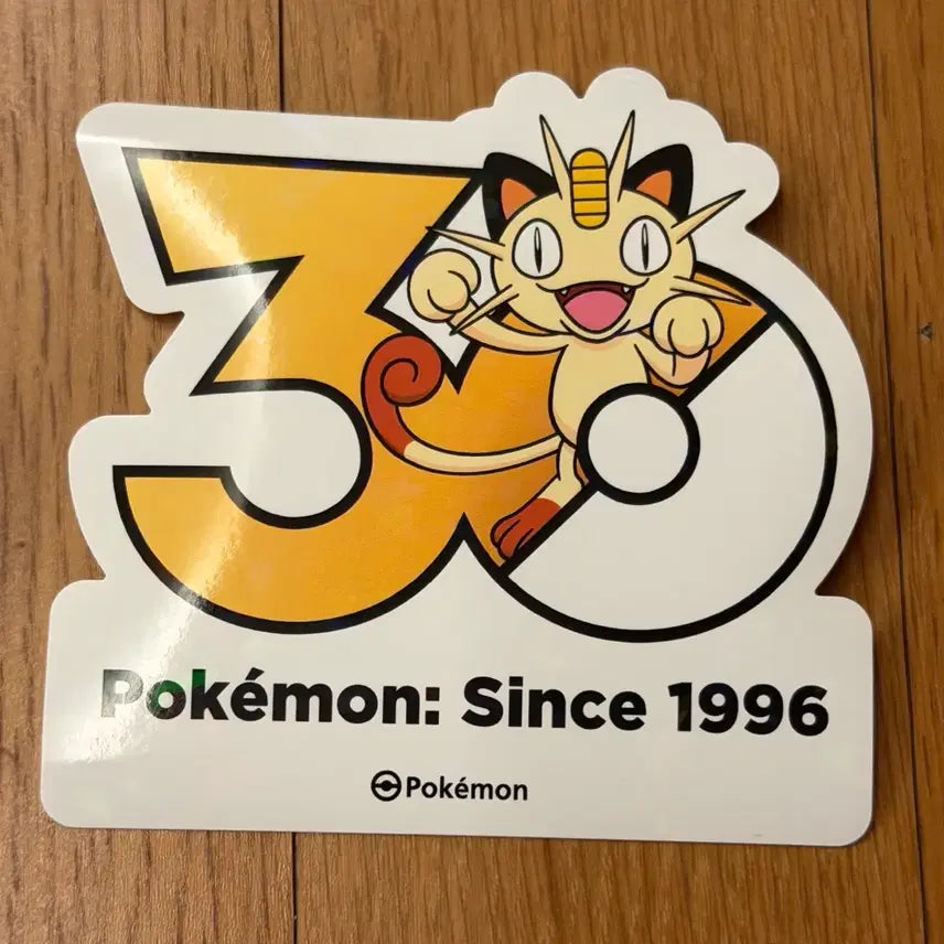 [BUNJANG] Pokemon 30th Anniversary Pop-up Store Logo Sticker - Meowth / 나옹 야도란 케르디오 쟝고 포켓몬 30주년 팝업 로고스티커 스티커