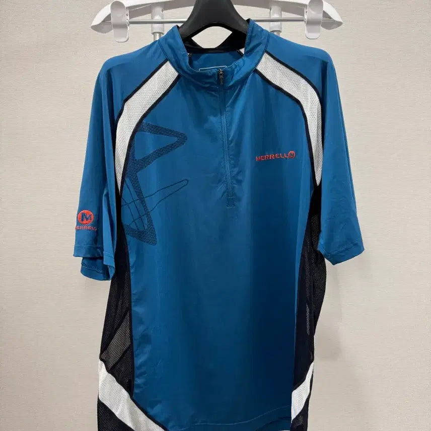[BUNJANG] Merrell Half-Zip Short-Sleeve T-Shirt Size 105 / 머렐 MERRELL 반집업 반팔티셔츠 105사이즈