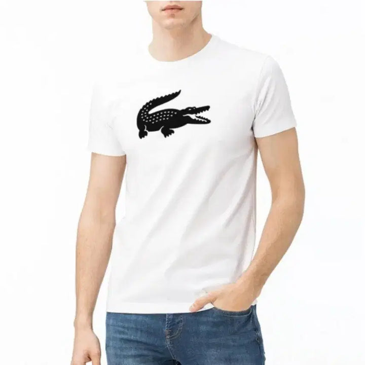 [BUNJANG] Lacoste Sport Big Logo T-Shirt White / (새제품)라코스테 스포츠 빅로고 반팔티 105사이즈 팔아요