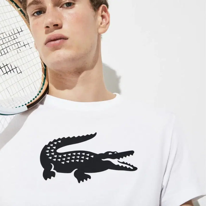 [BUNJANG] Lacoste Sport Big Logo T-Shirt White / (새제품)라코스테 스포츠 빅로고 반팔티 105사이즈 팔아요