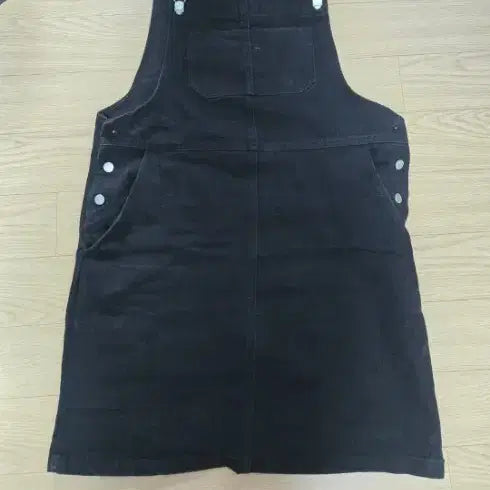 [BUNJANG] Black Denim Overalls Dress / 블랙 데님 멜빵 원피스
