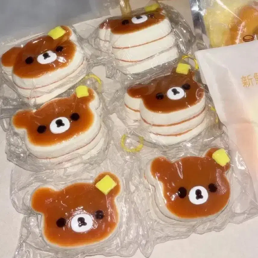 [BUNJANG] Rilakkuma 3-Tier Pancake Squishy Set / (5종세트) 3단 팬케익쿠마 리락쿠마 말랑이 신상 팬케이크 + 빵 스퀴시