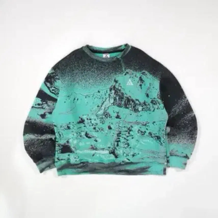 [BUNJANG] Nike ACG Printed Sweatshirt Green / 나이키 ACG 프린트 스웨트셔츠 그린