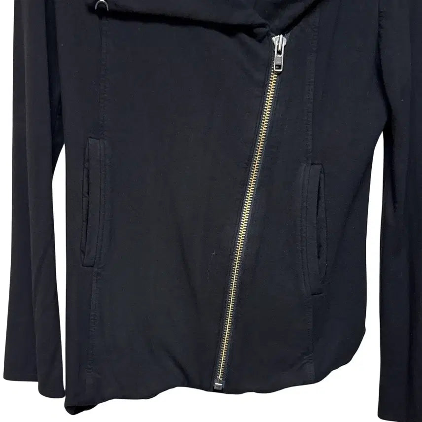 [BUNJANG] Helmut Lang Villers Asymmetric Knit Jersey Moto Jacket Black / 헬무트 랭 빌러스 아시메트릭 니트 저지 모토 자켓 블랙